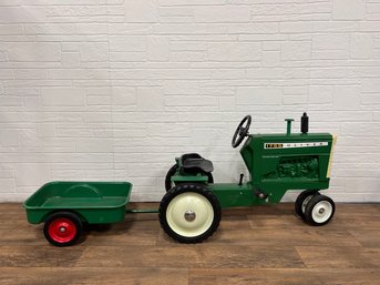 Oliver 1755 Narrow Front Pedal Tractor By Scale Models W/ Trailer