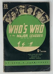 1938 Who's Who In The Major Leagues 6th Edition W/ Joe DiMaggio, Charley Gehringer, Carl Hubbell Cover