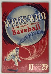 1942 Who's Who In The Major Leagues 10th Edition