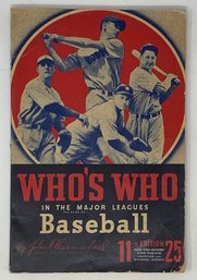 1943 Who's Who In The Major Leagues 11th Edition W/ Ted Williams On Cover!