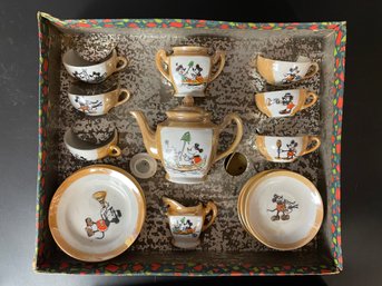 Vintage Disney Children's Tea Set In Original Box