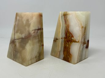 Mid Century Stone Bookends