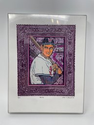 Signed Numbered Ted Williams Print