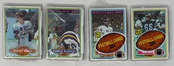 Lot Of (4) Sealed 1980 Topps Football Cello Packs ( Packs Are Partially Popped But Have Never Been Opened!)