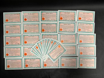 Large Lot Of Vintage Gag Gift Award Cards 'permits'