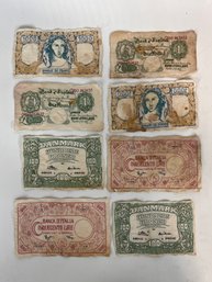 Collection Of 1950s Linen Cocktail Napkins - Currency