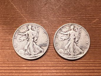 1942 & 1945 Walking Liberty Half Dollars