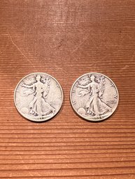 1937 & 1944 Walking Liberty Half Dollars