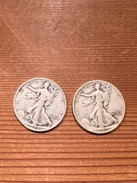 1943 & 1944 Walking Liberty Half Dollars