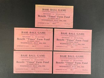 Set Of Five Baseball Game Tickets 7/25/23