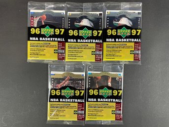 Five Packs Of 96-97 Upper Deck Basketball