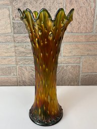 Northwood Tree Trunk Carnival Glass Vase