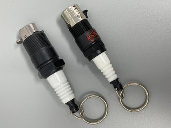 Pair Of Spark Plug Lighter Key Chains