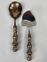 Weighted Sterling Serving Spoon And Cheese Plane