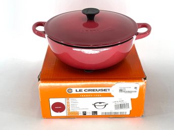 NEW! Le Creuset 2.75QT Soup Pot Burgundy In Original Box