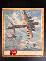 Vintage Coca Cola - WW2 Fighter Plane Advertisement Poster By Heaslip