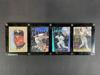 Framed Collection Of Frank Thomas Card Inserts
