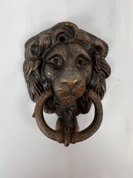 Vintage Iron Lion Door Knocker