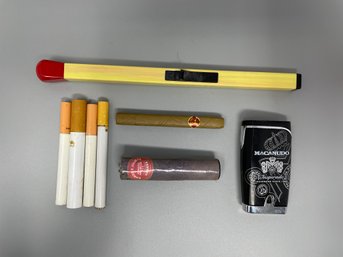 Novelty Cigarette And Cigar Shaped Lighters