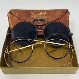 Vintage Eyewear In Leather Case