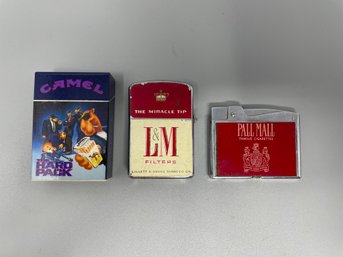 Collection Of Vintage Lighters Including Camel, Pall Mall And L&M