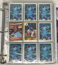 Entire Binder Full Of Bo Jackson Baseball Cards W/ Rookies!