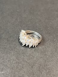 Sterling And CZ Ring Sz. 7 - ( 9g)