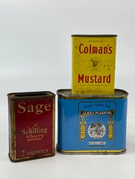 Group Of Vintage Advertising Tins