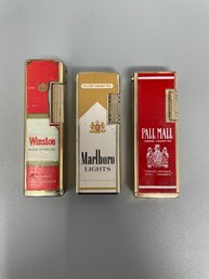 Vintage Lighter Lot Including Winston, Marlboro And Pall Mall