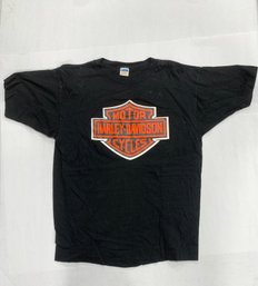1980s Champion Blue Bar Tag Harley Davidson T-shirt Double Sided