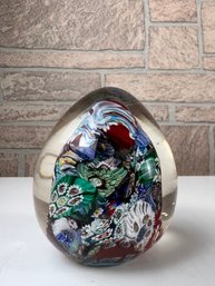 Murano Glass Paperweight Egg