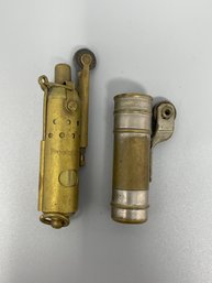 Lot Of Two Cylindrical Style Lighters