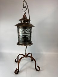 Lantern On Metal Stand For Decor