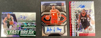 Lot Of (3) 2020 Prizm And Mosaic Basketball Autograph Cards