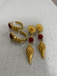 MMA The Met Store: Gilded Urn Drop Earrings & Late Hellenistic Carnelian Earrings