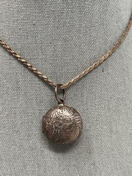 Sterling Necklace With Dragon Locket 16.8g