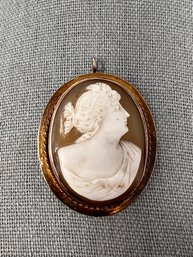 Antique 10k Cameo Brooch/Pendant 5.4g