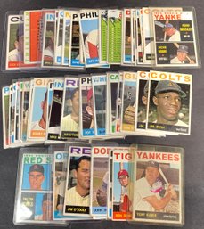 Large Lot Of Over (75) 1964 Topps Baseball Cards