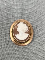 Antique 14k Cameo Brooch  6.4g