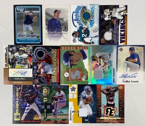 Lot Of (13) Autograph And Game Used Relic Cards