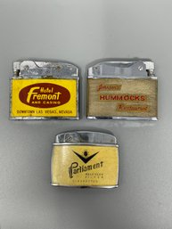 Lot Of Three Souvenir Lighters Including The Hotel Fremont And More