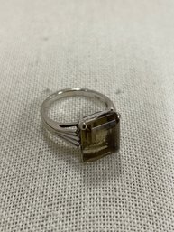 14k White Gold & Gemstone Ring