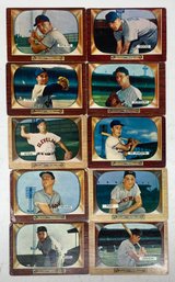 Lot Of (10) 1955 Bowman Baseball Cards