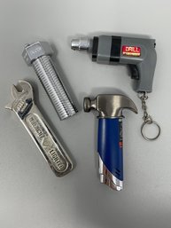 Lot Of Novelty Lighters - Drill, Hammer, Screw And Wrench