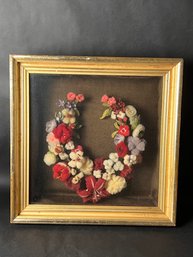 Victorian Floral Wreath Shadow Box