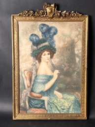 La Femme A L'Eventail By Abel Faivre Framed Print The Woman With The Fan