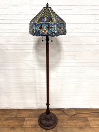 Tiffany Style Leaded Glass Floor Lamp