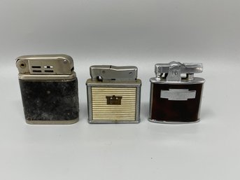 Lot Of Three Vintage Lighters Including Ronson