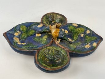 Beautiful Trinket Dish Or Centerpiece With Bird Detail