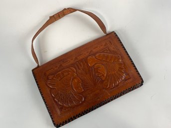 Vintage Tooled Leather Purse